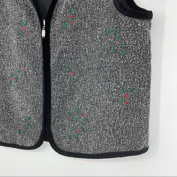 Christopher & Banks Holiday Christmas Sweater Vest Small Preppy Holiday Party - Picture 9 of 15